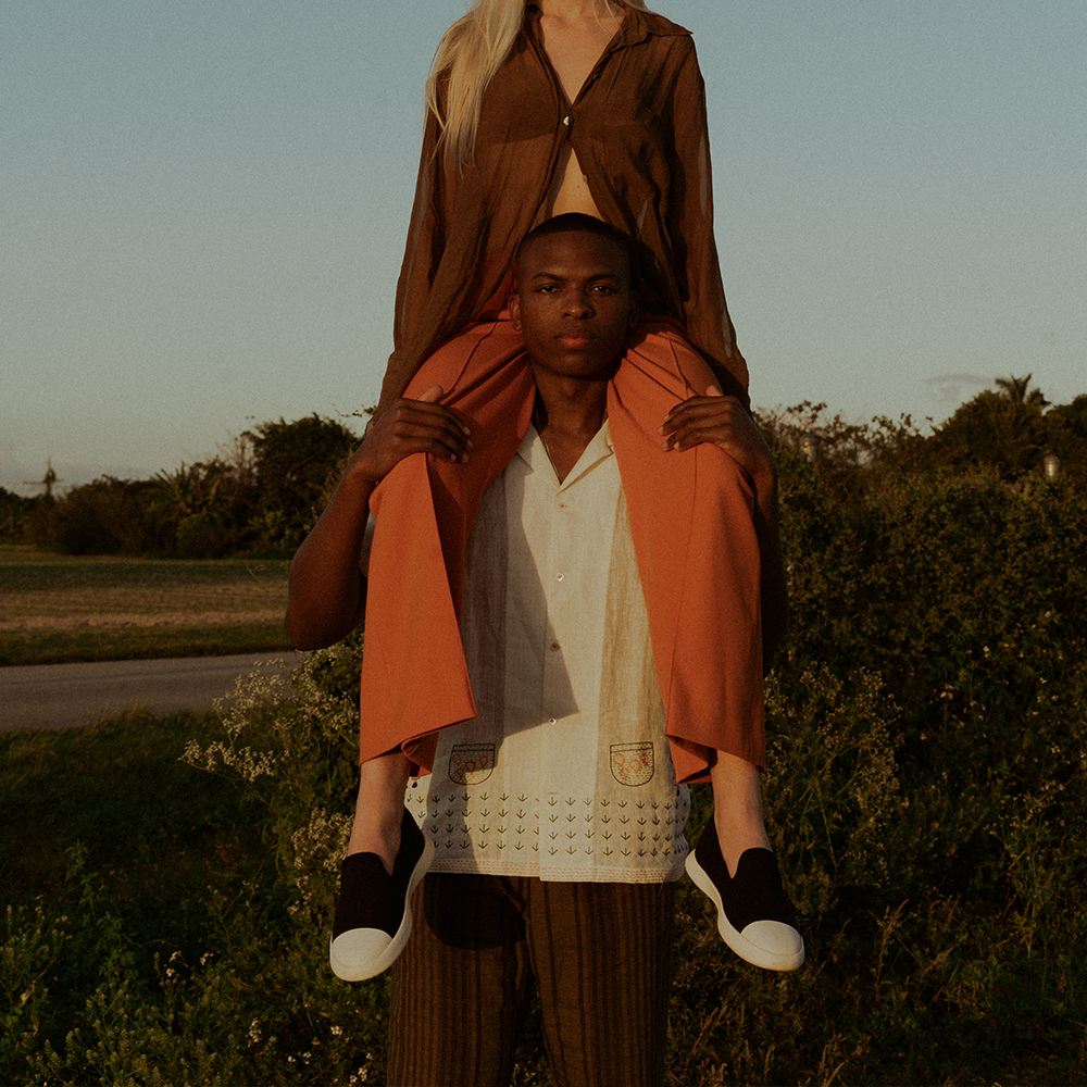 Women's AlpaKnit Slip-On Black & Off White